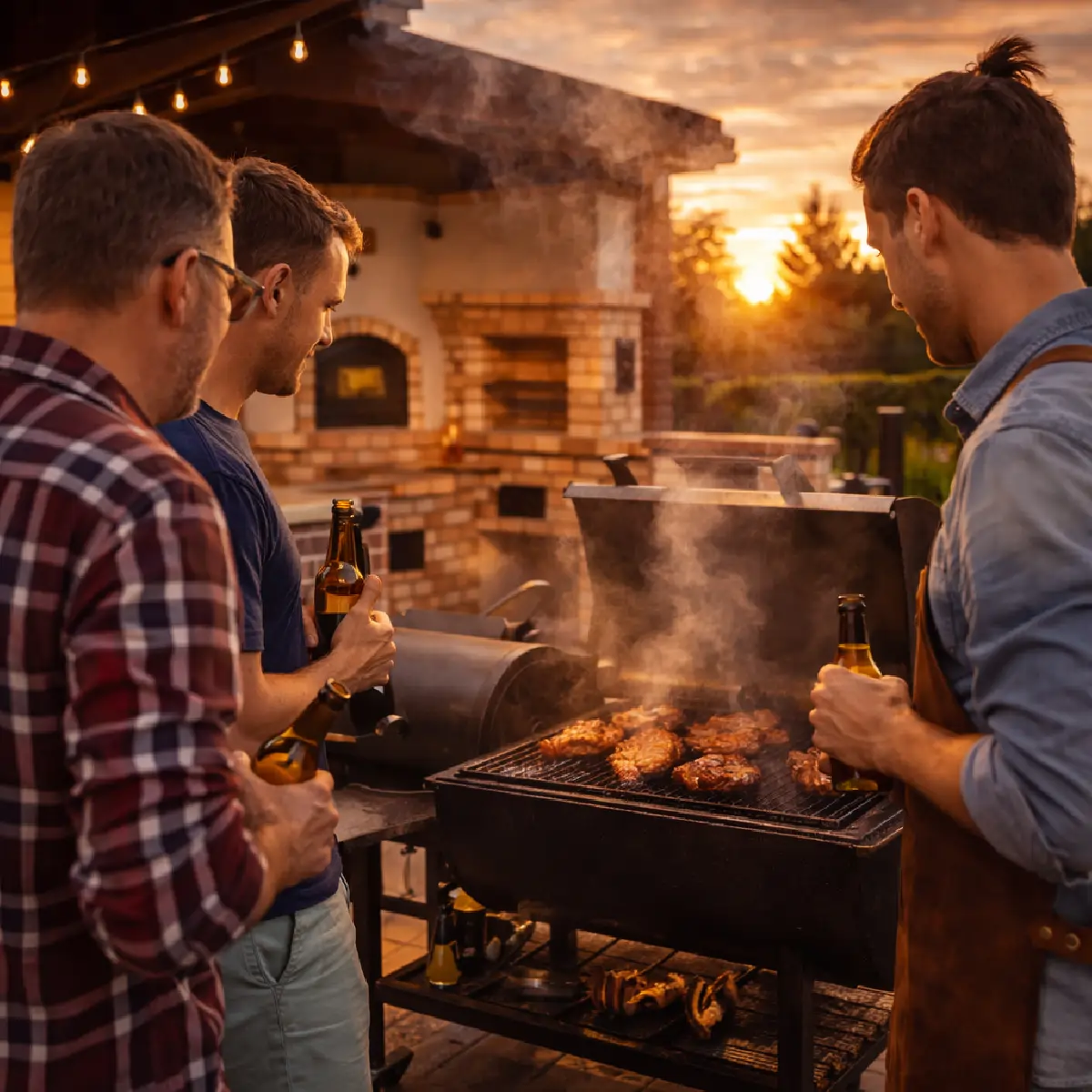 Offset BBQ – živý oheň a dym, vyššia potreba kontroly teploty