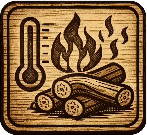 Ikona pečenia s voľným ohňom